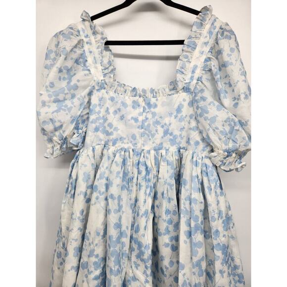 NWT Selkie The Hydrangea Ever After Midi Dress Size XL Blue #2H501 - Picture 7 of 11